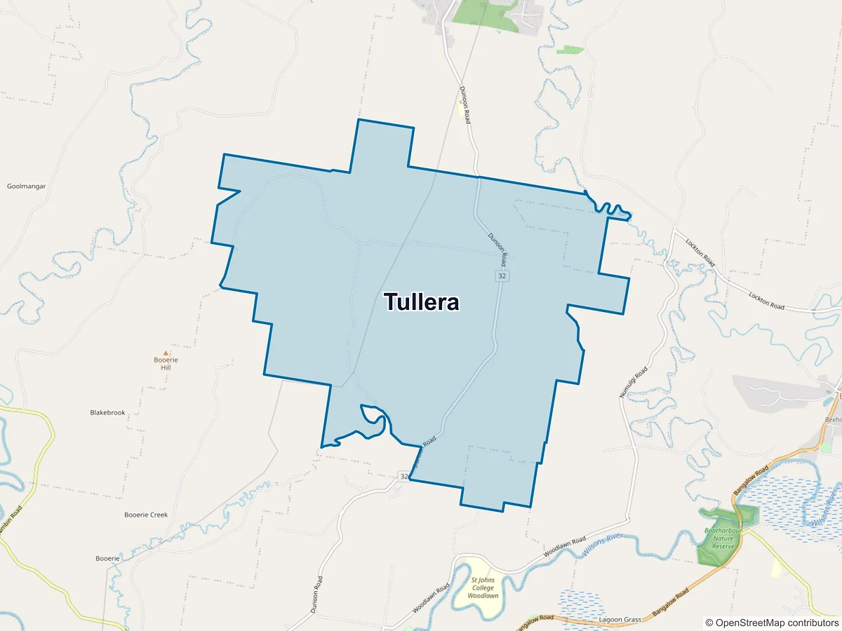 Map of Tullera, NSW, Australia
