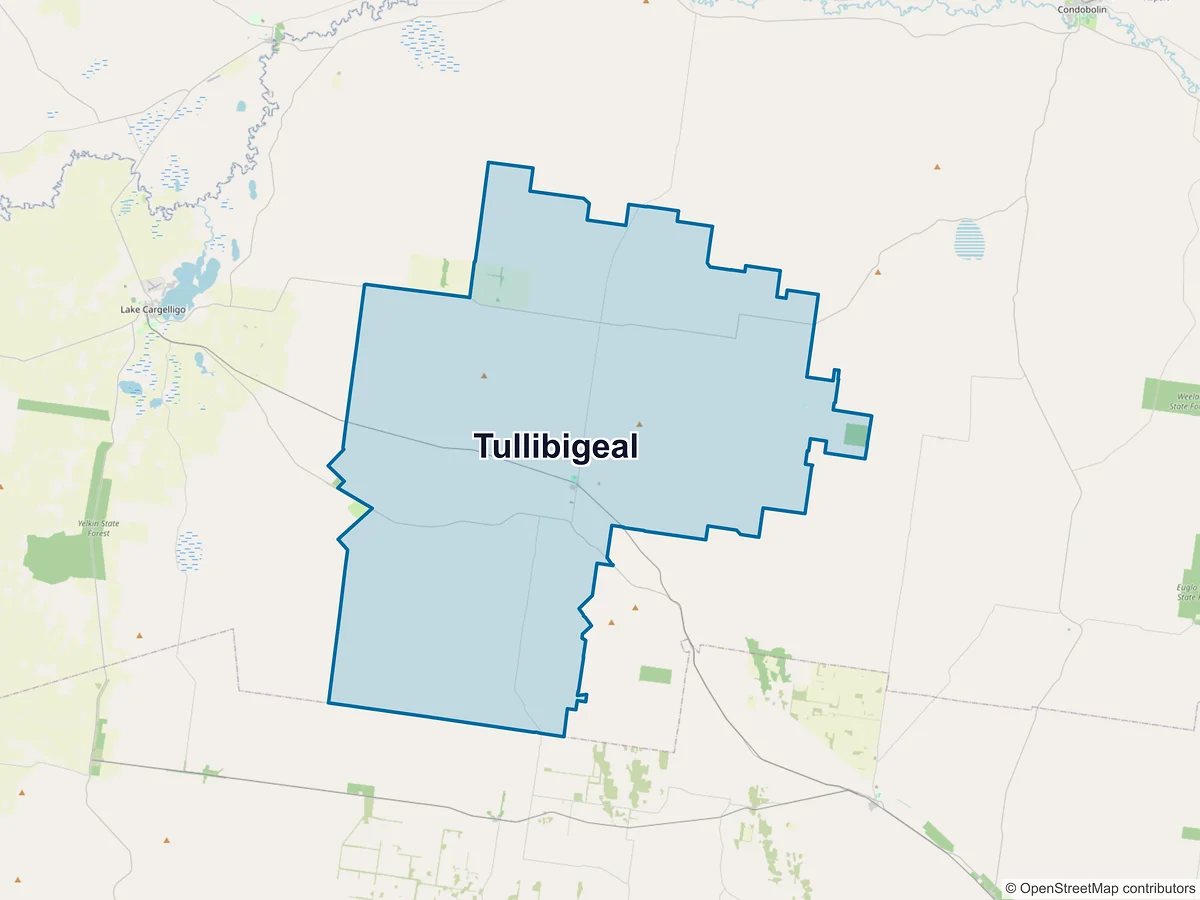 Map of Tullibigeal, NSW, Australia