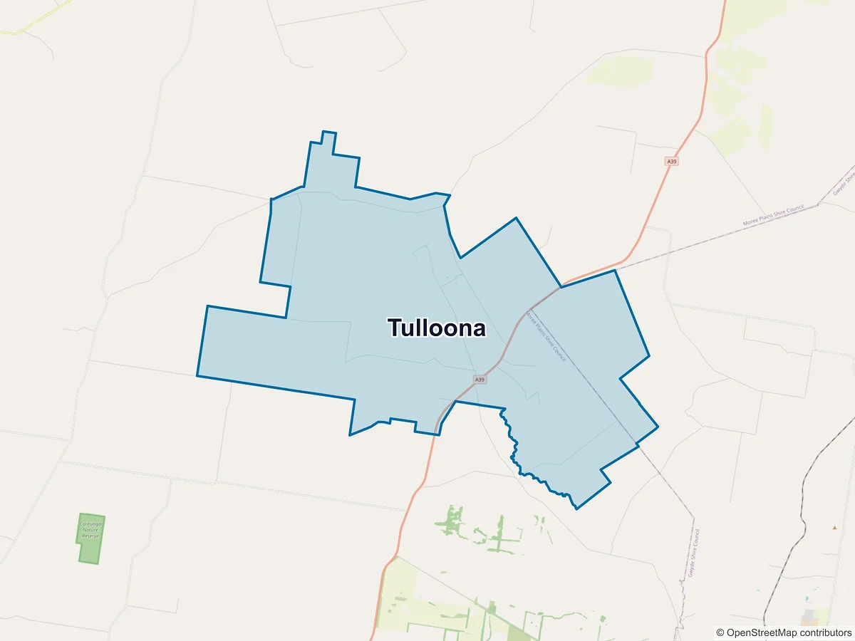 Map of Tulloona, NSW, Australia