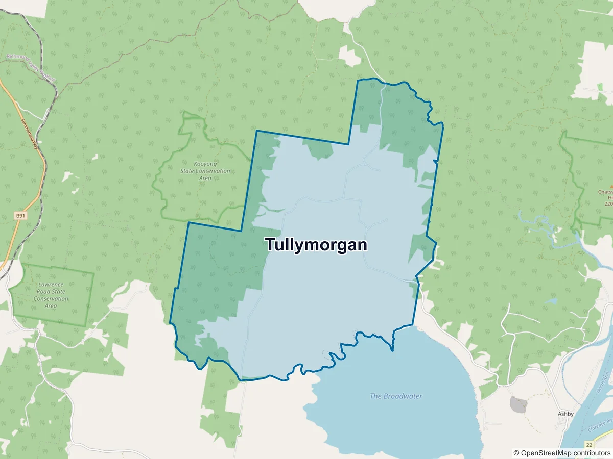 Map of Tullymorgan, NSW, Australia
