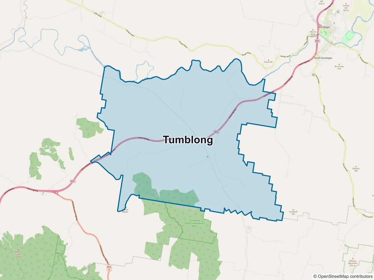 Map of Tumblong, NSW, Australia