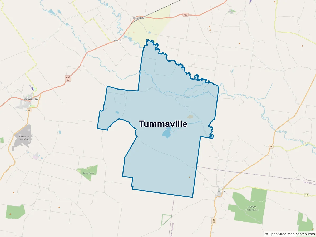 Map of Tummaville, QLD, Australia