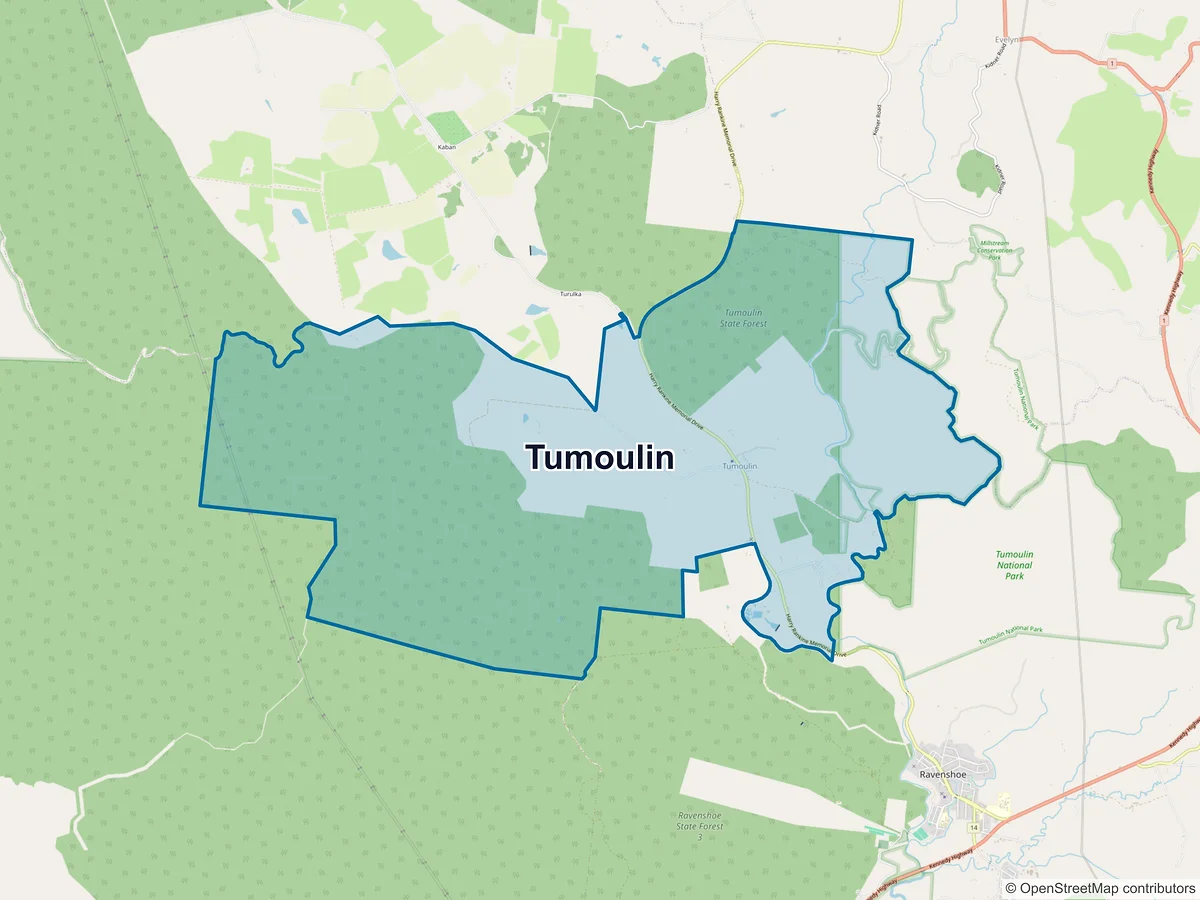 Map of Tumoulin, QLD, Australia