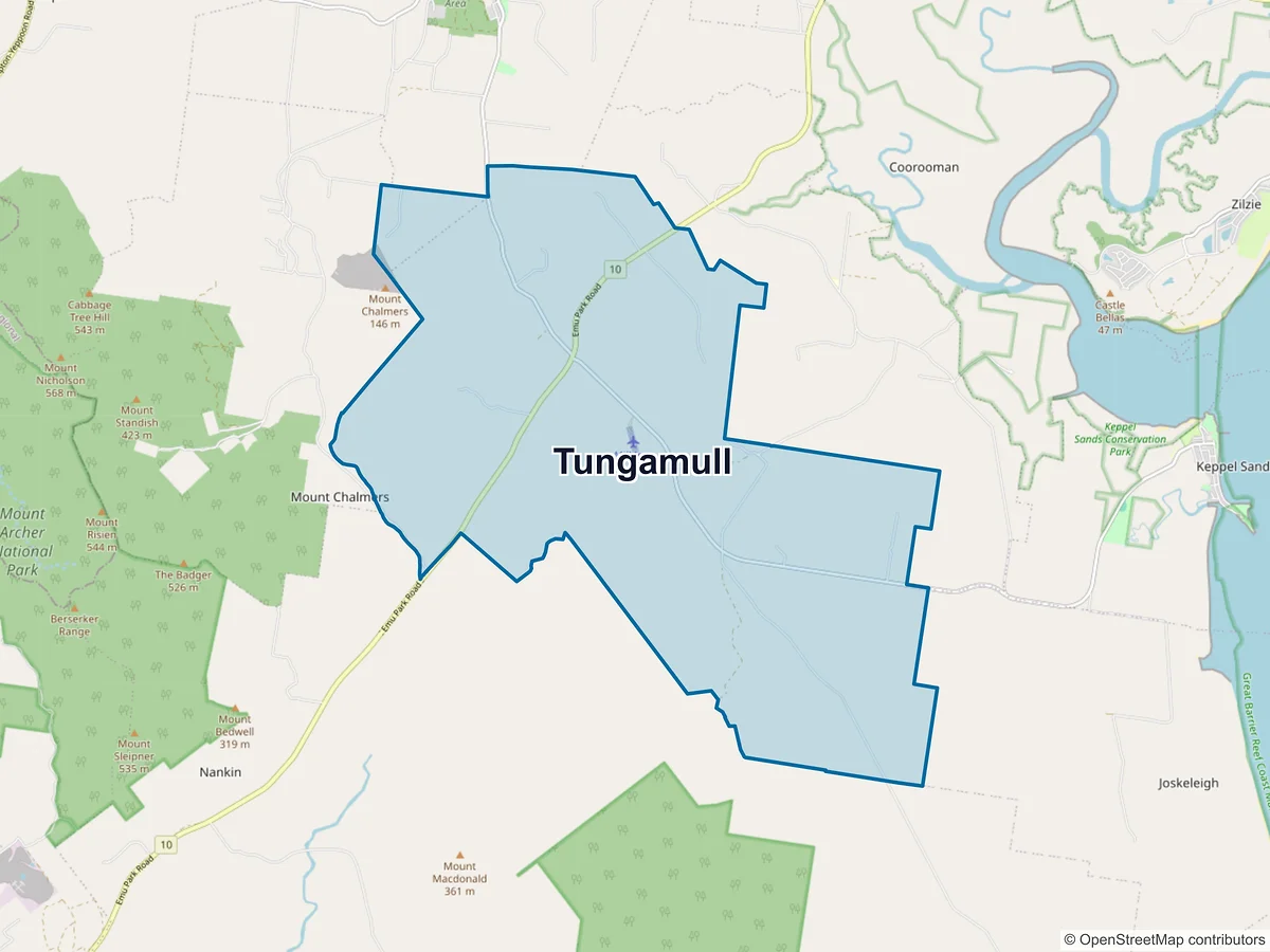 Map of Tungamull, QLD, Australia