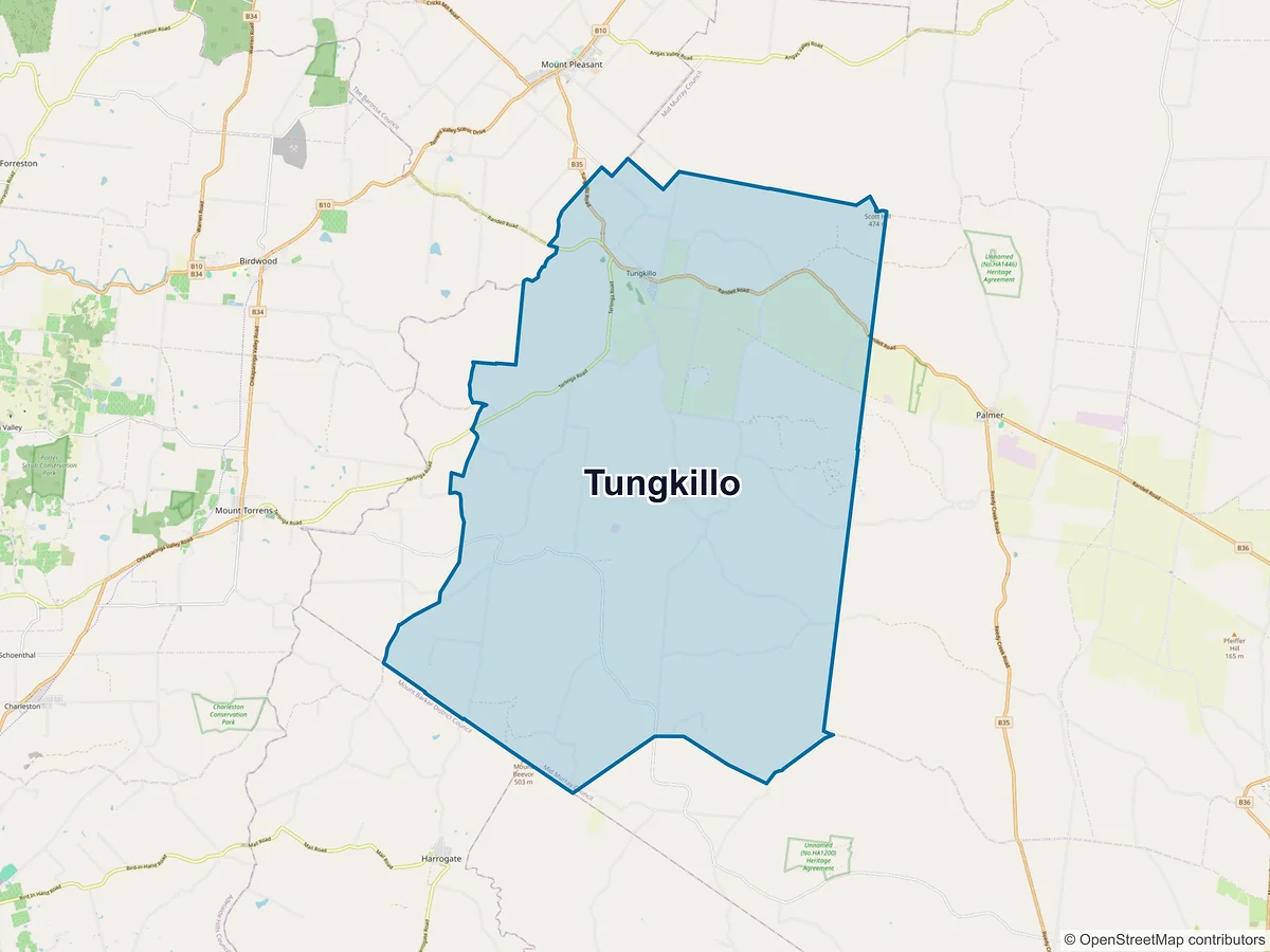 Map of Tungkillo, SA, Australia