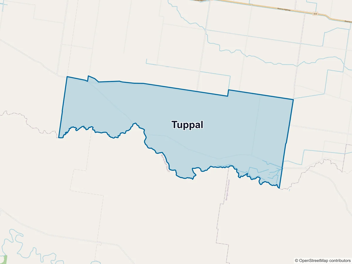 Map of Tuppal, NSW, Australia