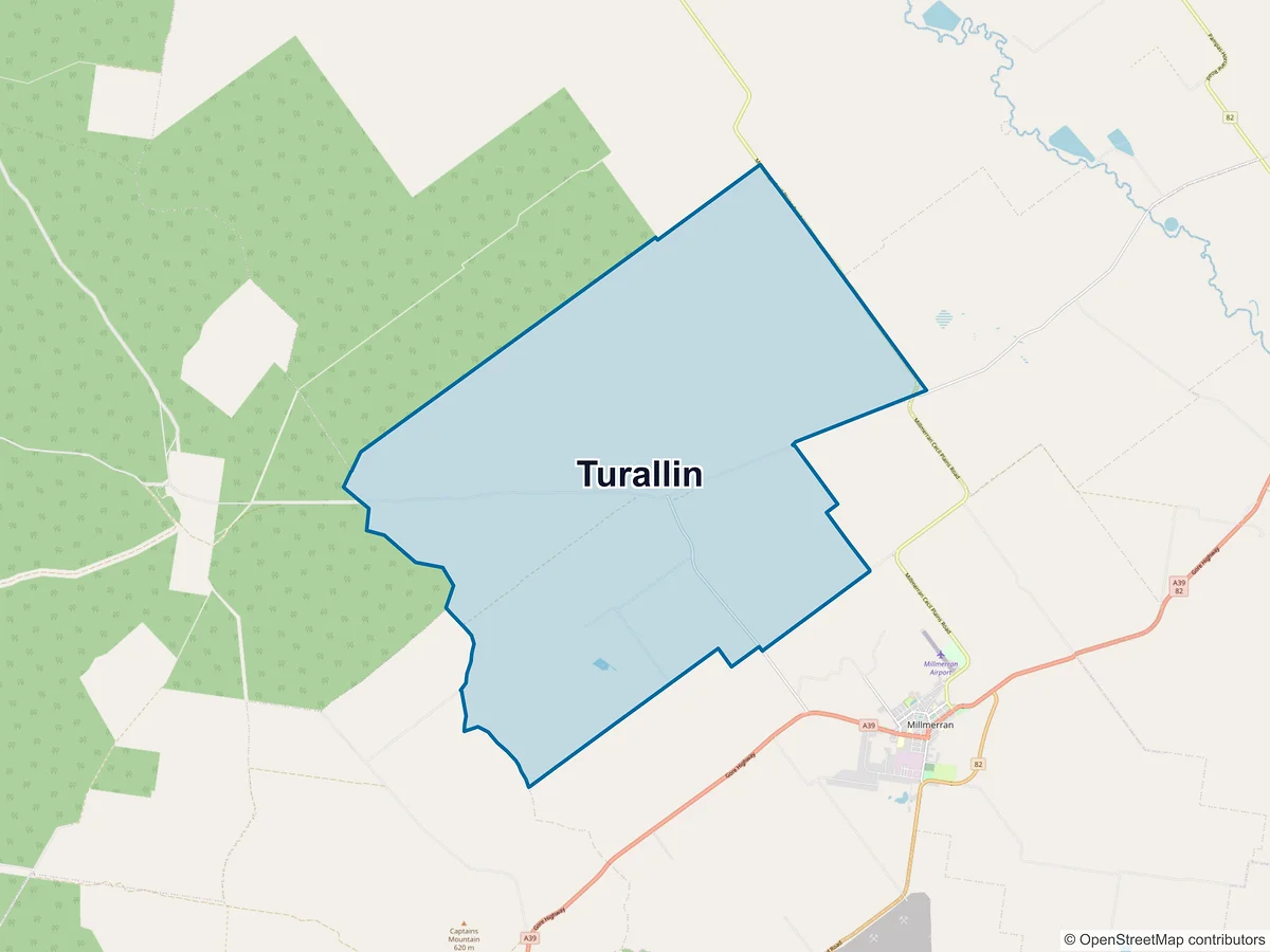Map of Turallin, QLD, Australia