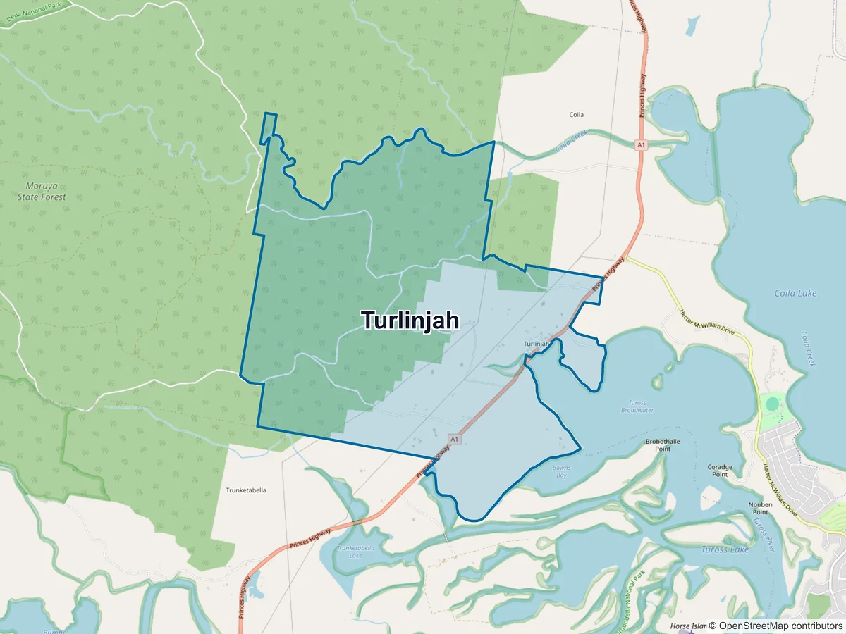 Map of Turlinjah, NSW, Australia