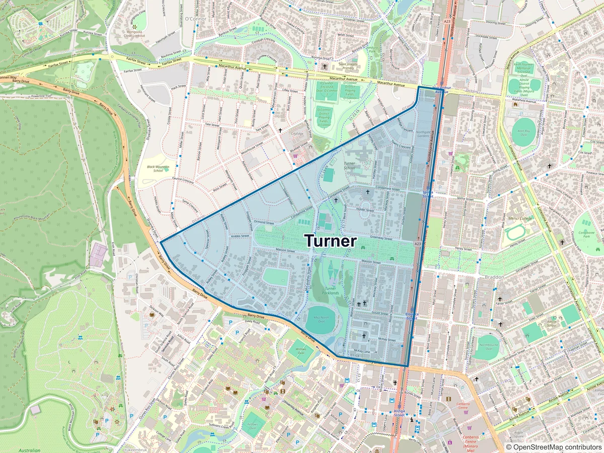 Map of Turner, ACT, Australia