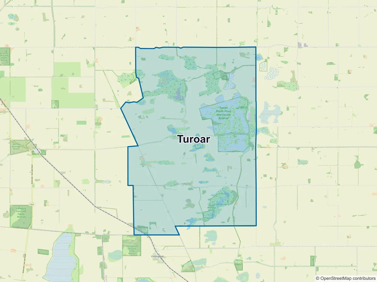 Map of Turoar, VIC, Australia