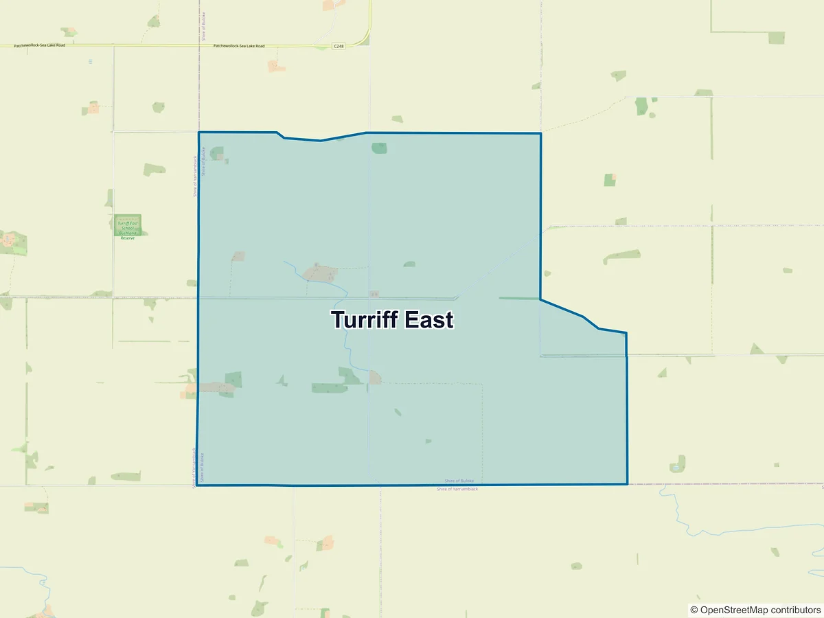 Map of Turriff East, VIC, Australia