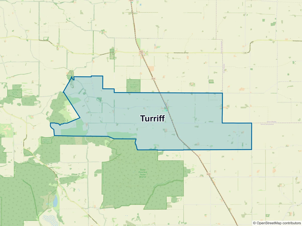 Map of Turriff, VIC, Australia