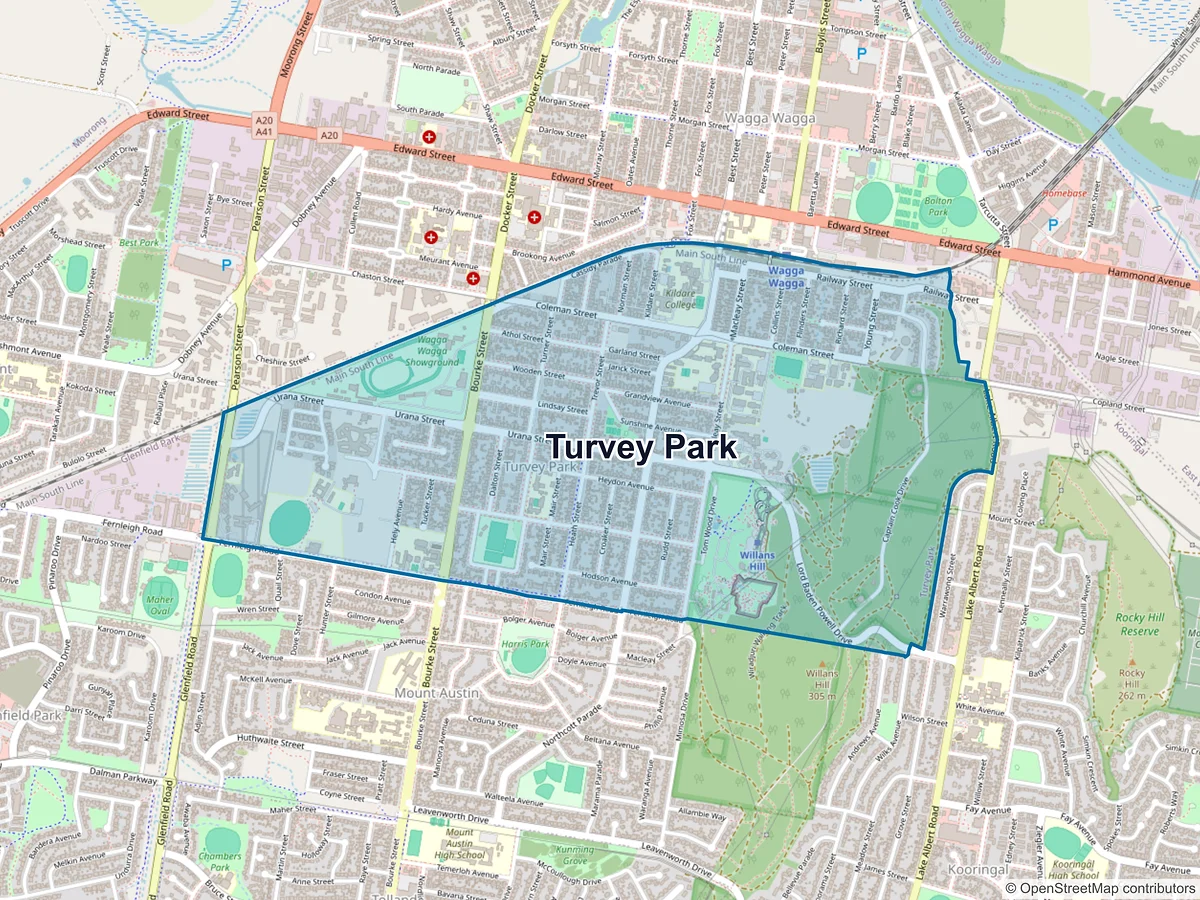 Map of Turvey Park, NSW, Australia