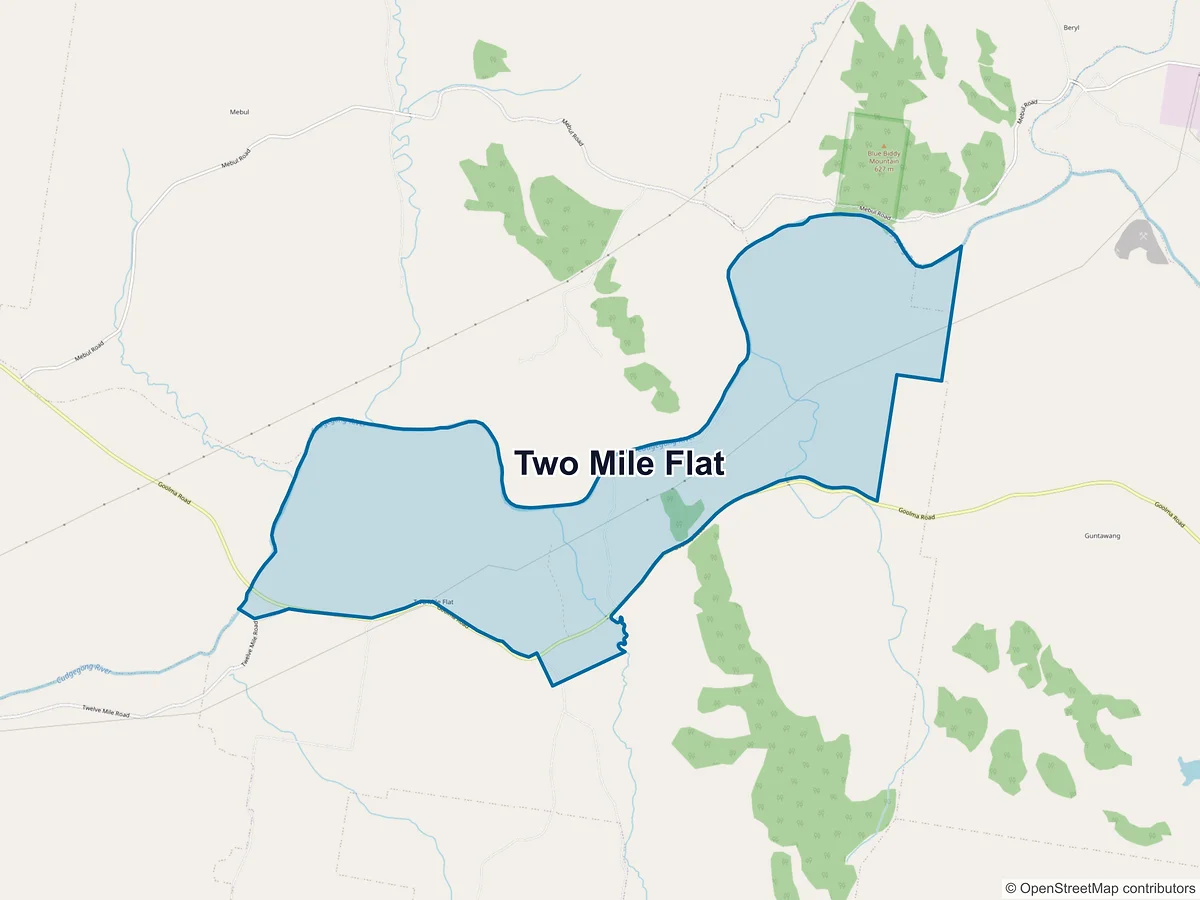 Map of Two Mile Flat, NSW, Australia