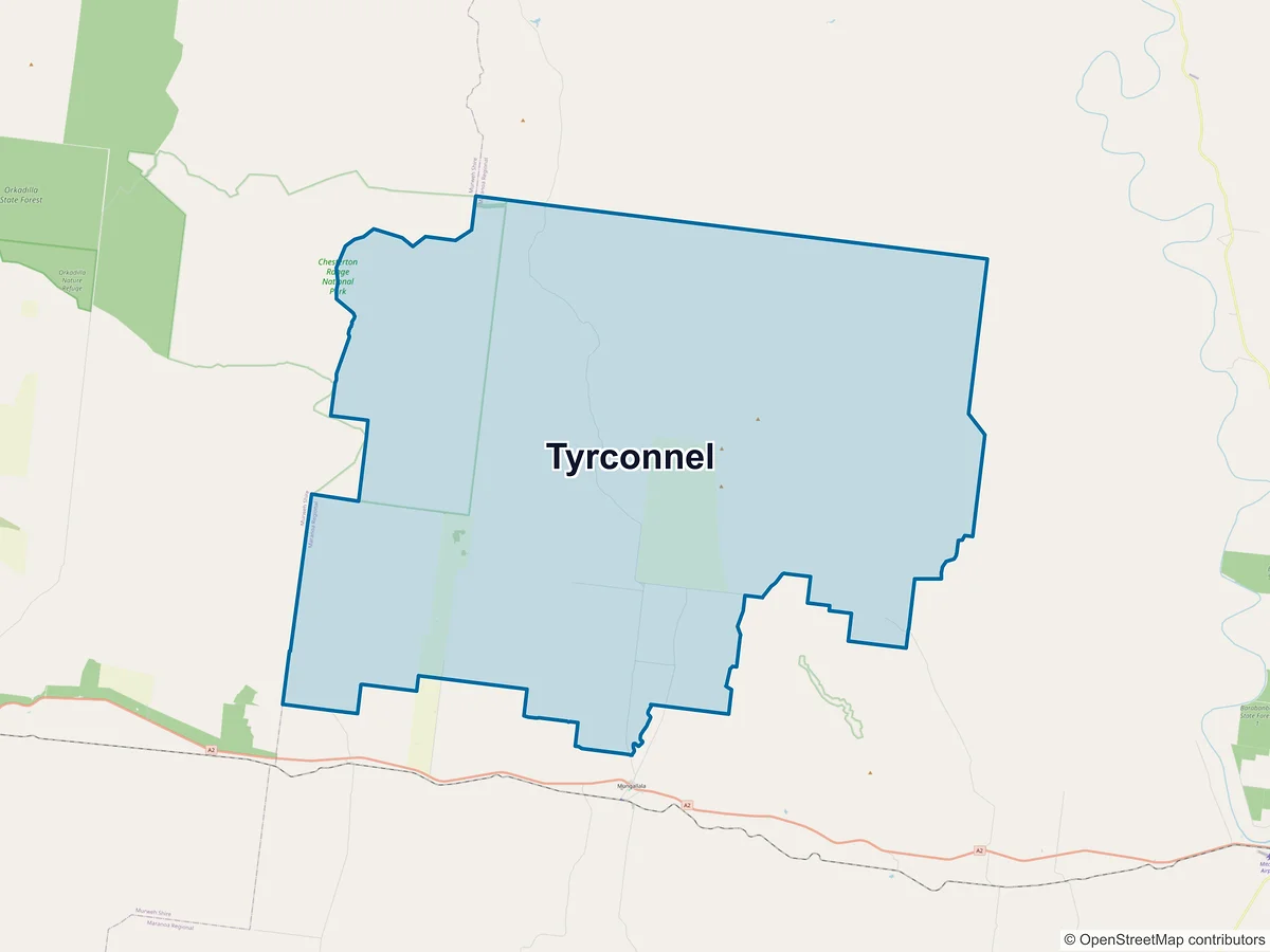 Map of Tyrconnel, QLD, Australia