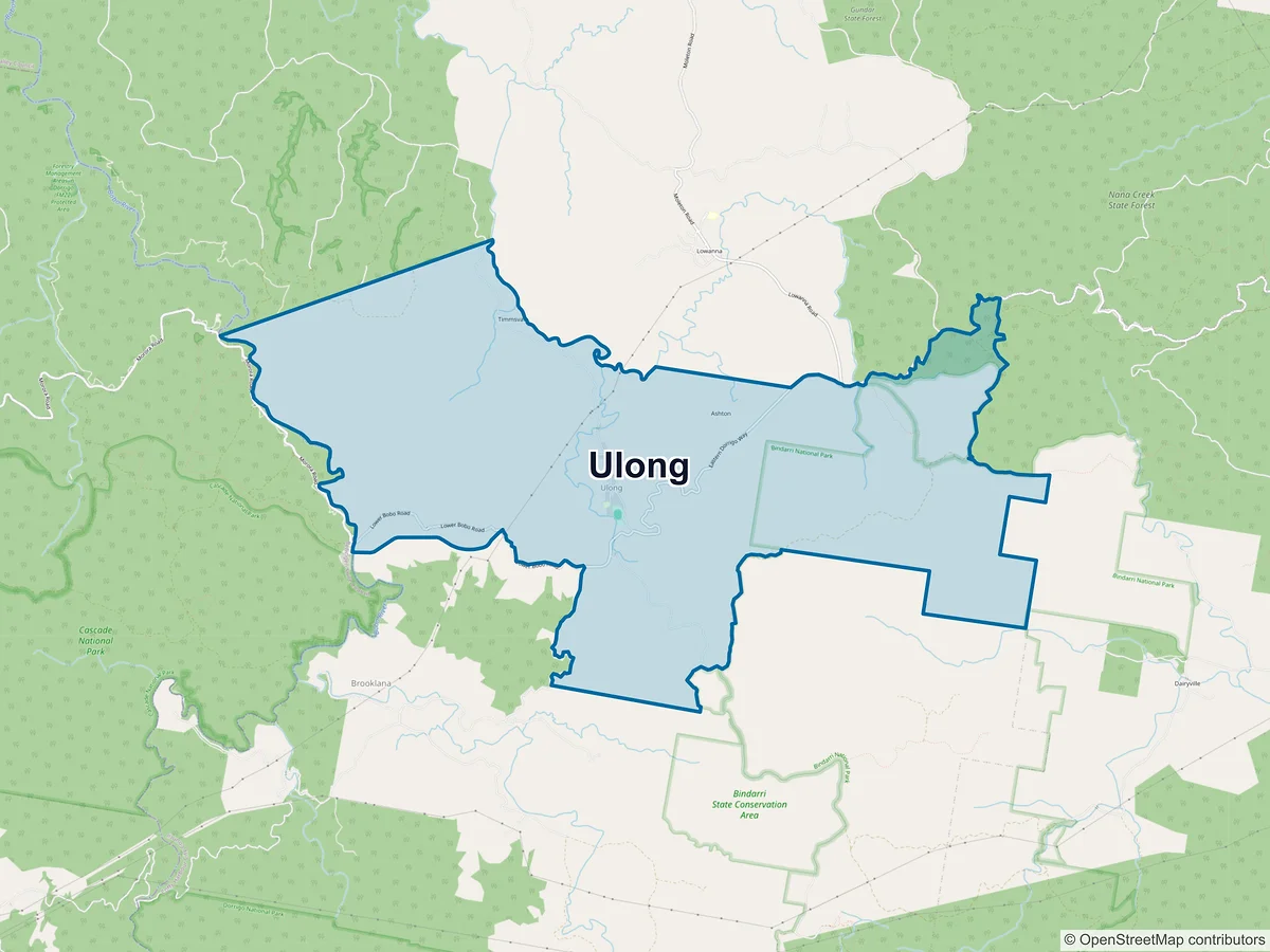 Map of Ulong, NSW, Australia