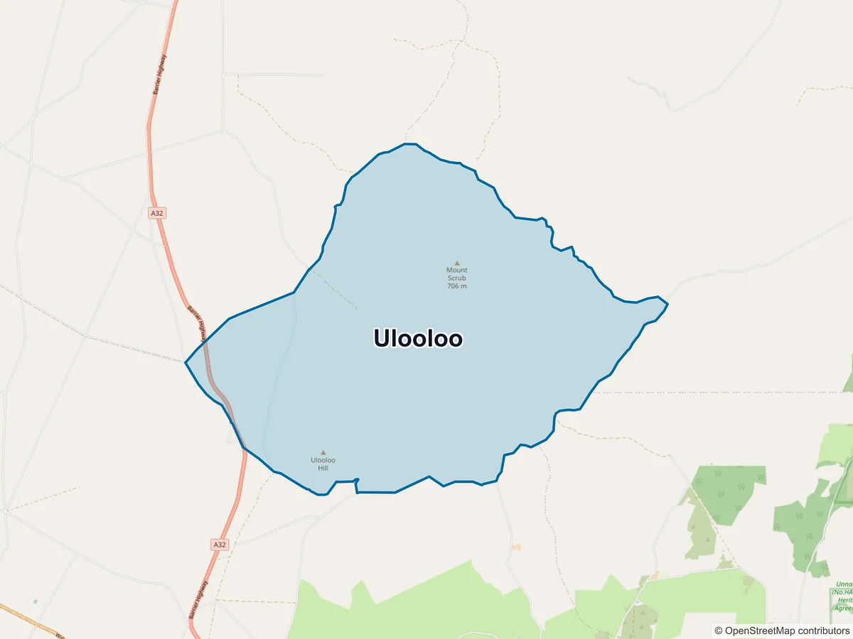 Map of Ulooloo, SA, Australia