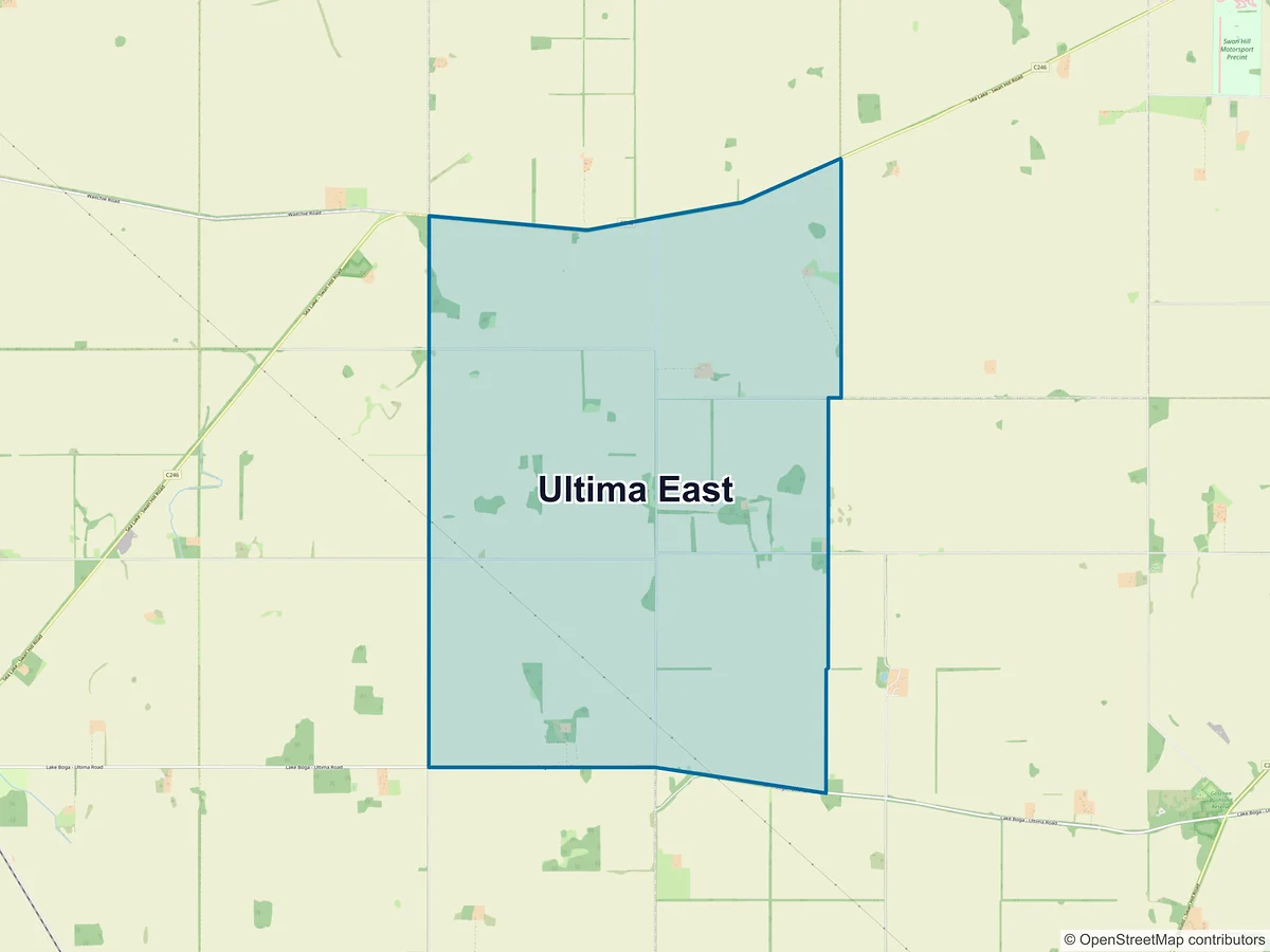 Map of Ultima East, VIC, Australia