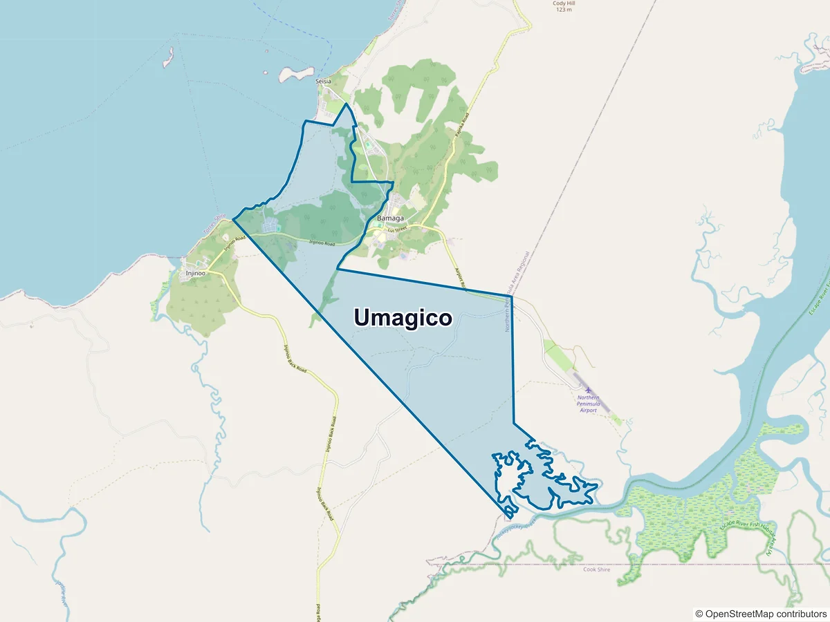 Map of Umagico, QLD, Australia