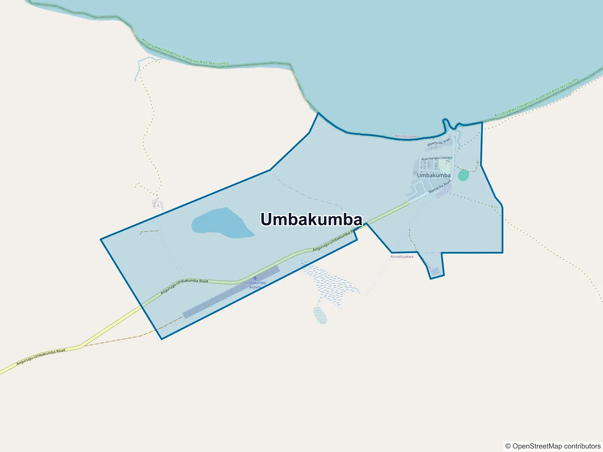 Map of Umbakumba, NT, Australia