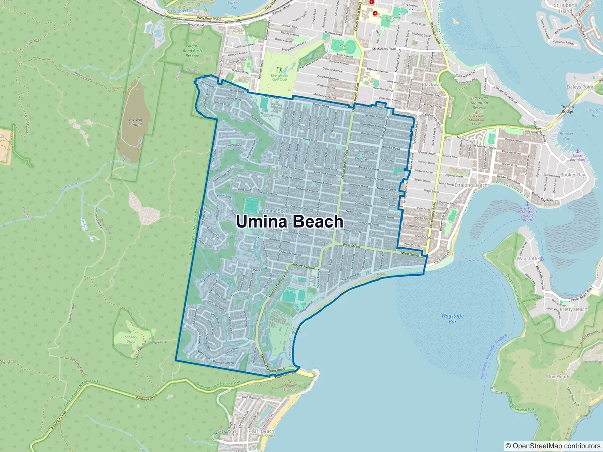 Map of Umina Beach, NSW, Australia
