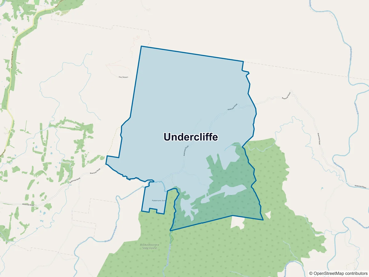 Map of Undercliffe, NSW, Australia