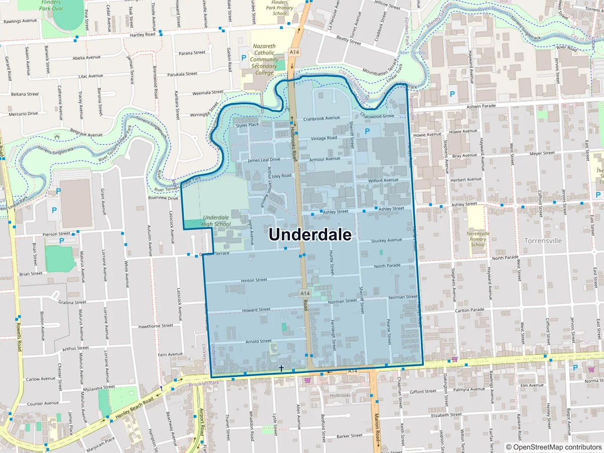 Map of Underdale, SA, Australia