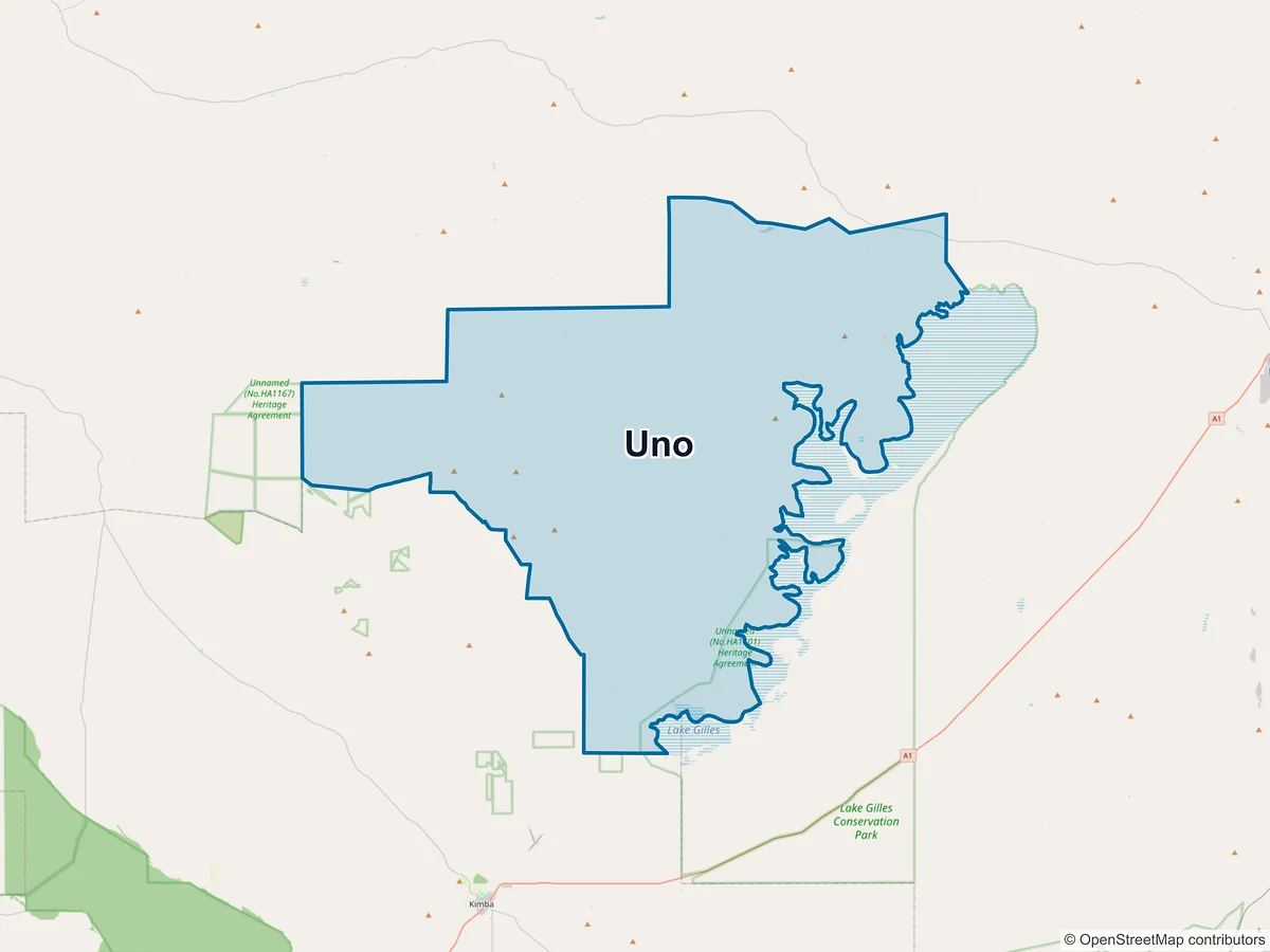 Map of Uno, SA, Australia