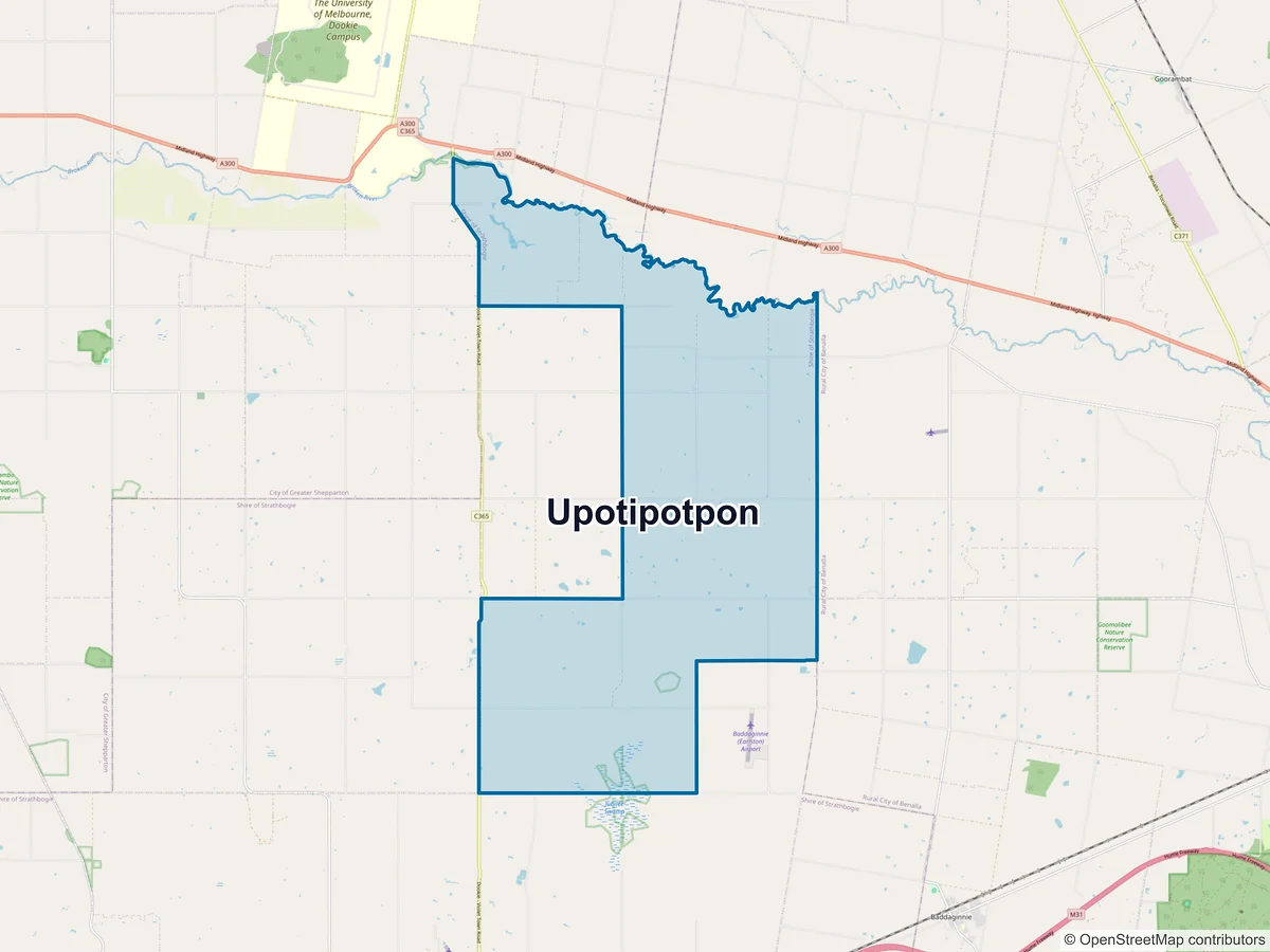 Map of Upotipotpon, VIC, Australia