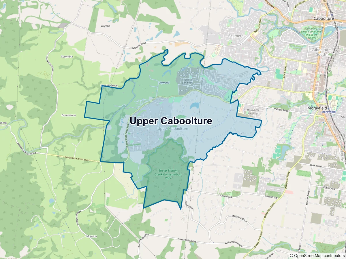 Map of Upper Caboolture, QLD, Australia