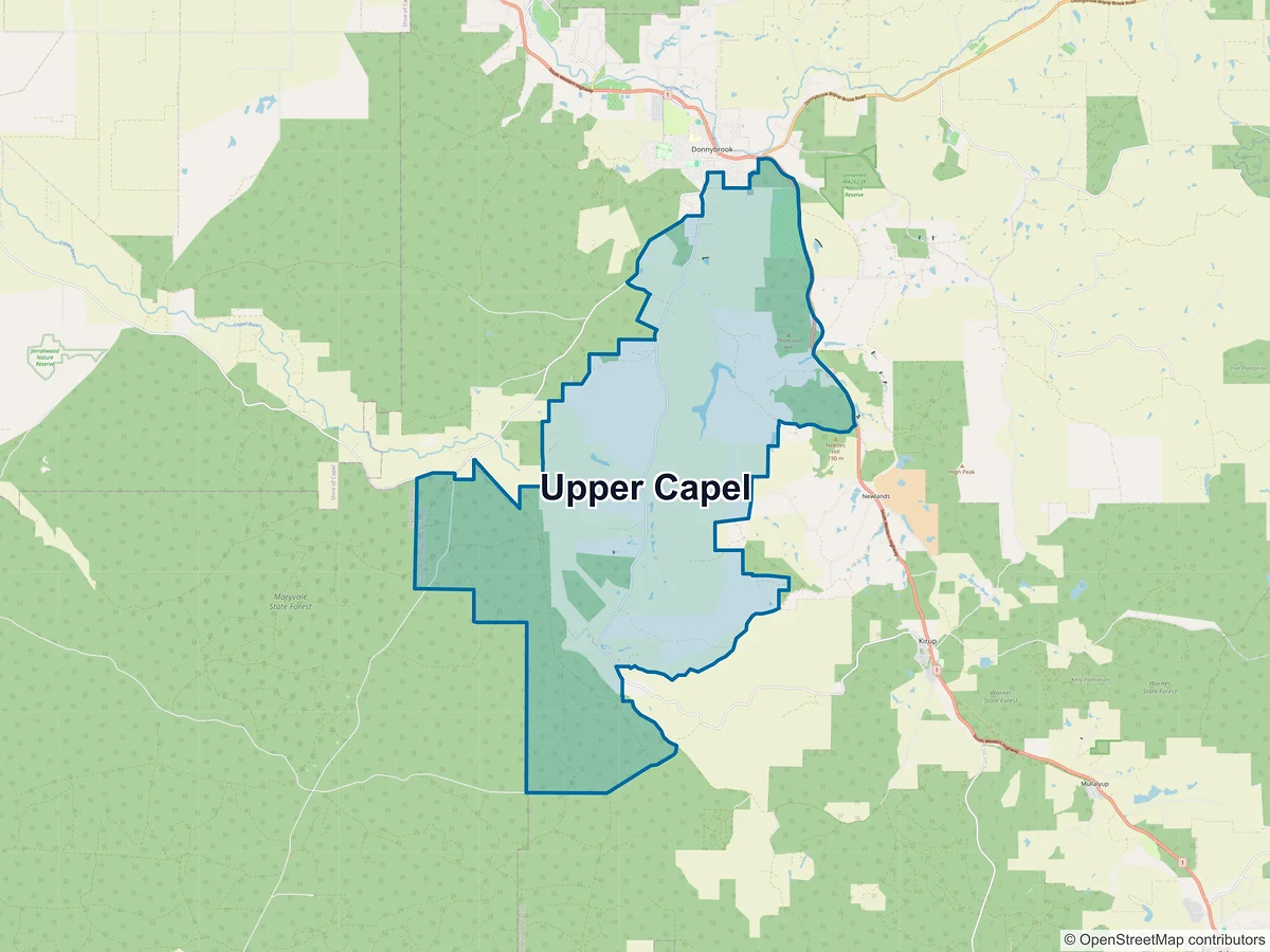 Map of Upper Capel, WA, Australia