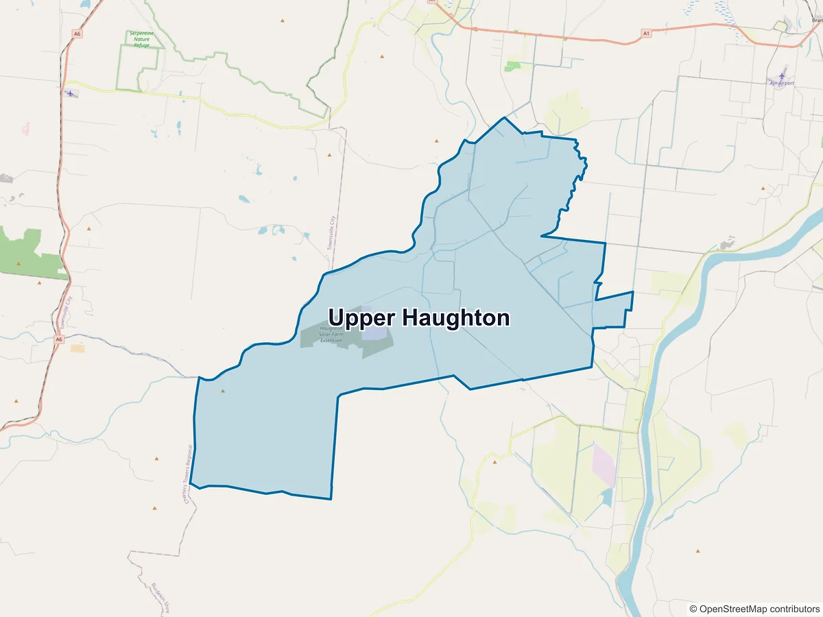 Map of Upper Haughton, QLD, Australia