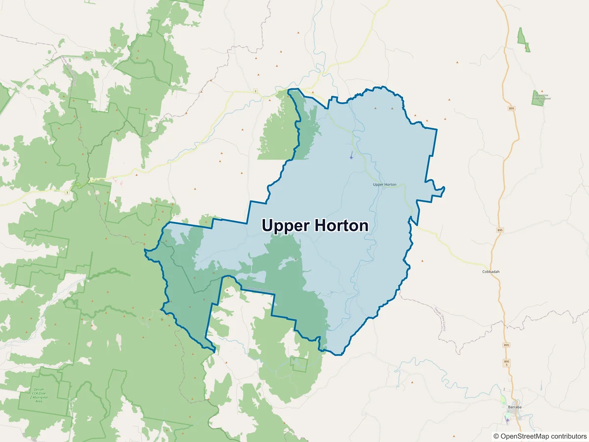 Map of Upper Horton, NSW, Australia