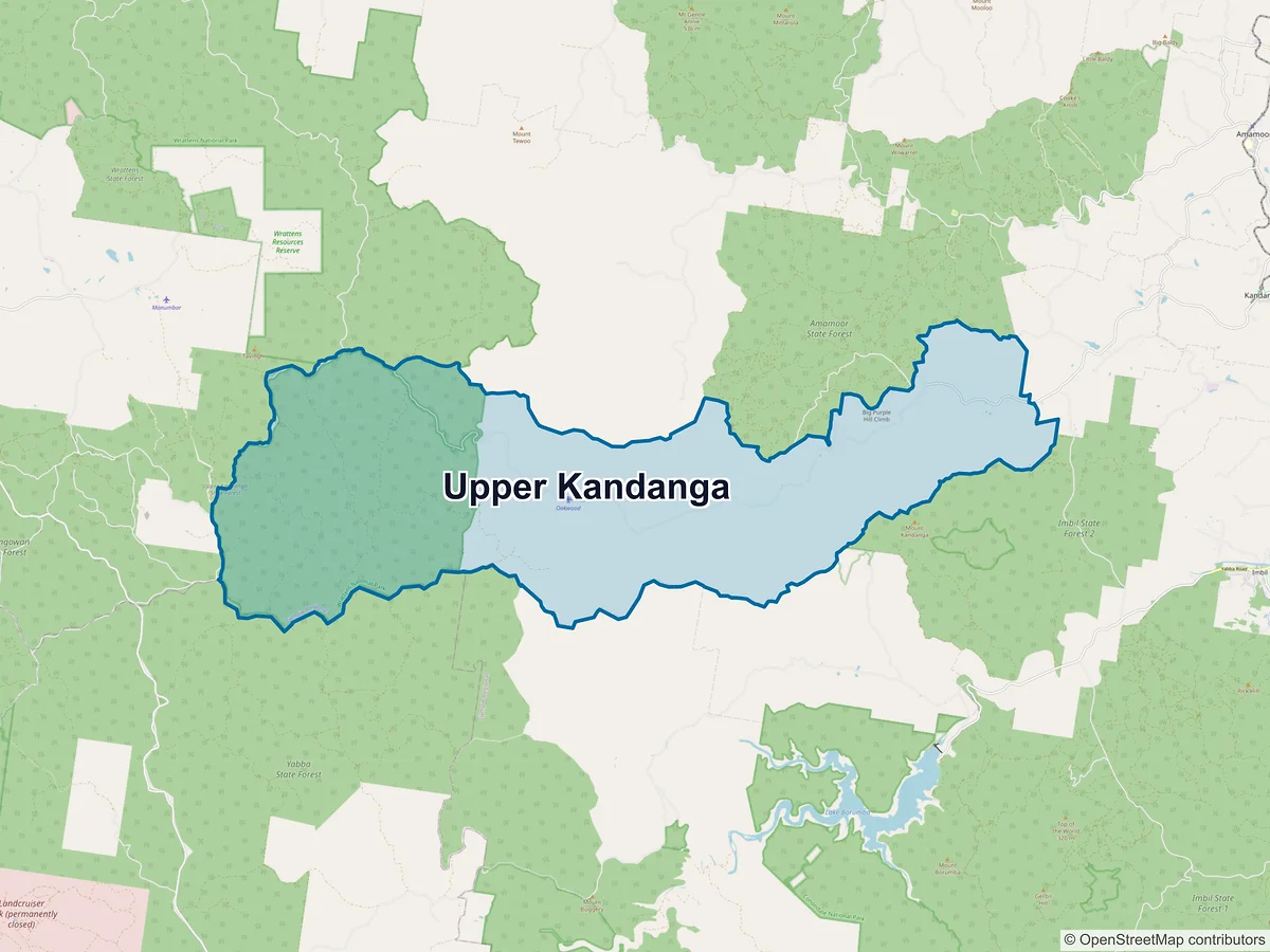 Map of Upper Kandanga, QLD, Australia