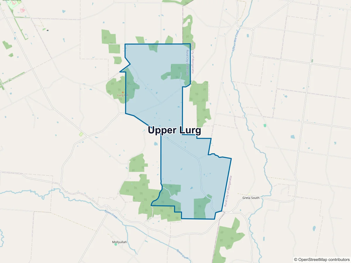 Map of Upper Lurg, VIC, Australia