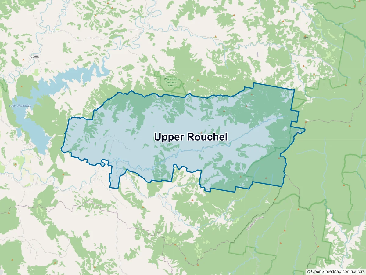Map of Upper Rouchel, NSW, Australia