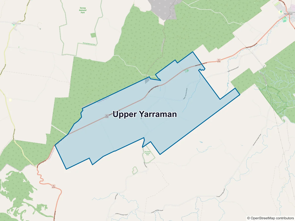 Map of Upper Yarraman, QLD, Australia