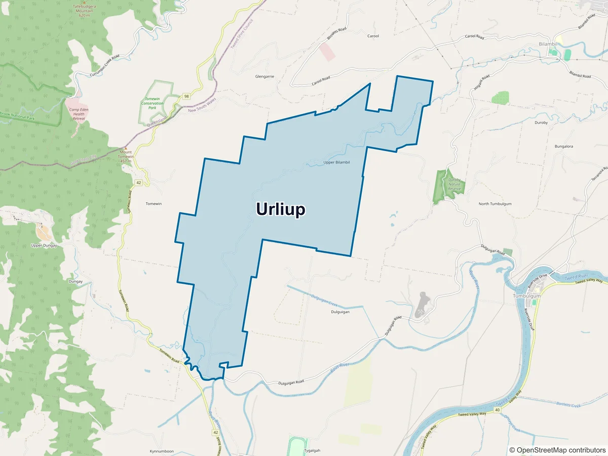 Map of Urliup, NSW, Australia