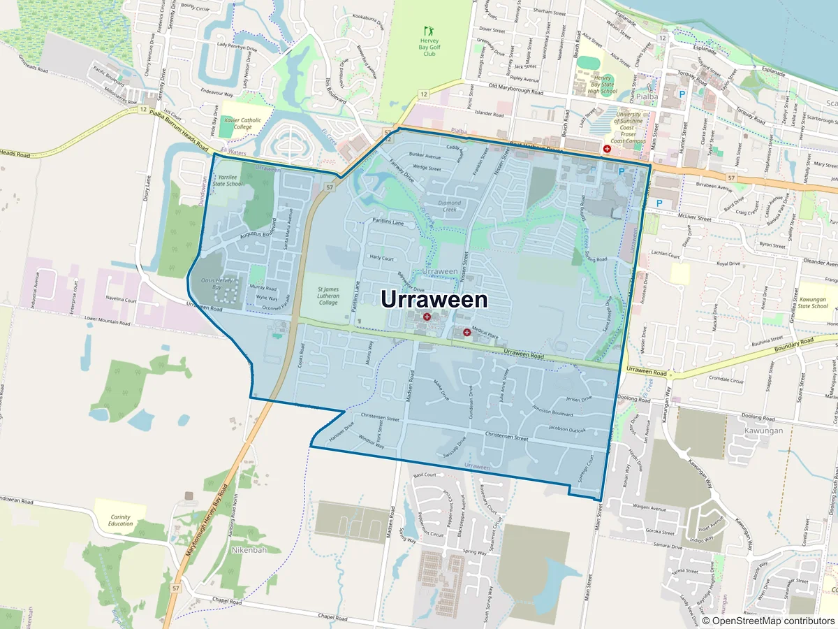 Map of Urraween, QLD, Australia