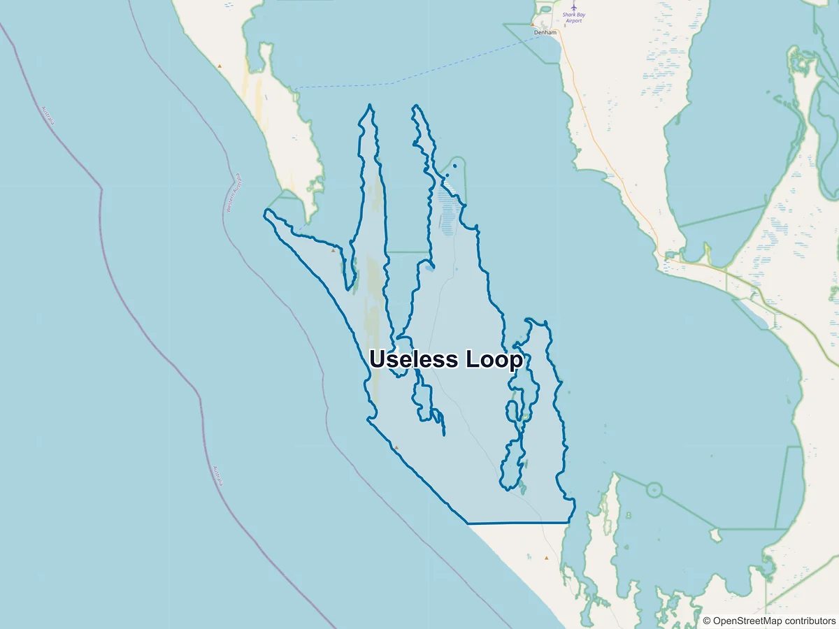 Map of Useless Loop, WA, Australia