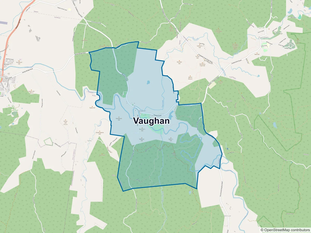 Map of Vaughan, VIC, Australia