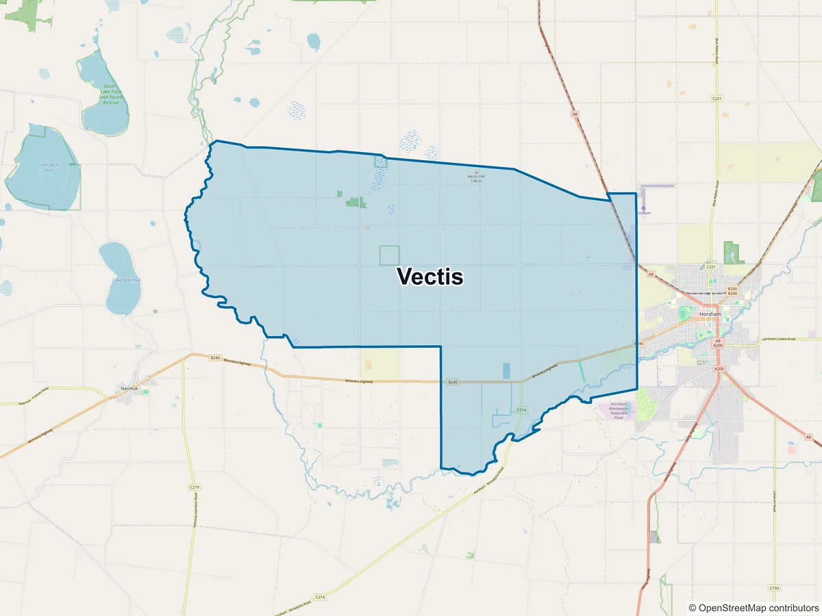 Map of Vectis, VIC, Australia