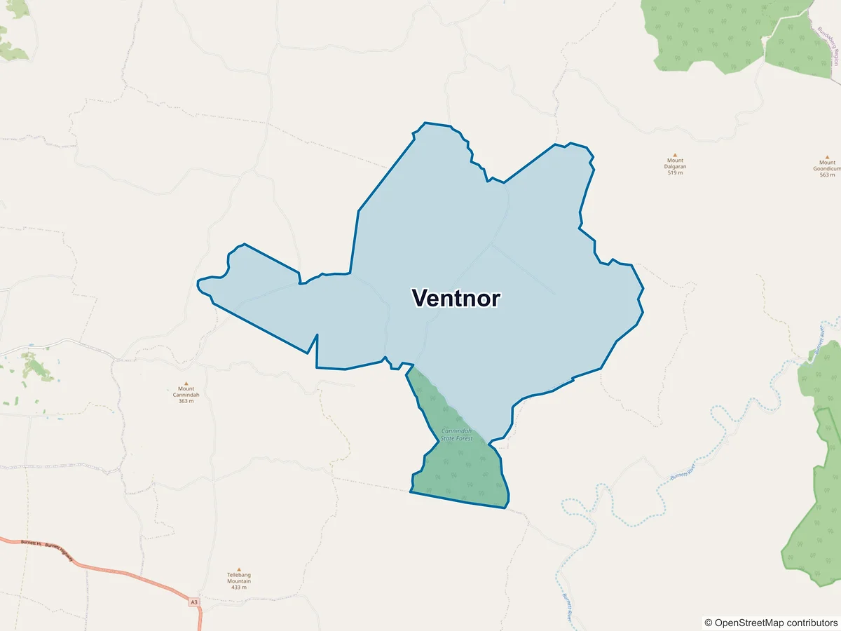 Map of Ventnor, QLD, Australia