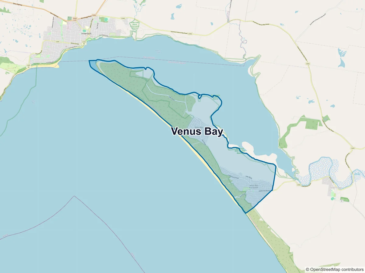 Map of Venus Bay, VIC, Australia
