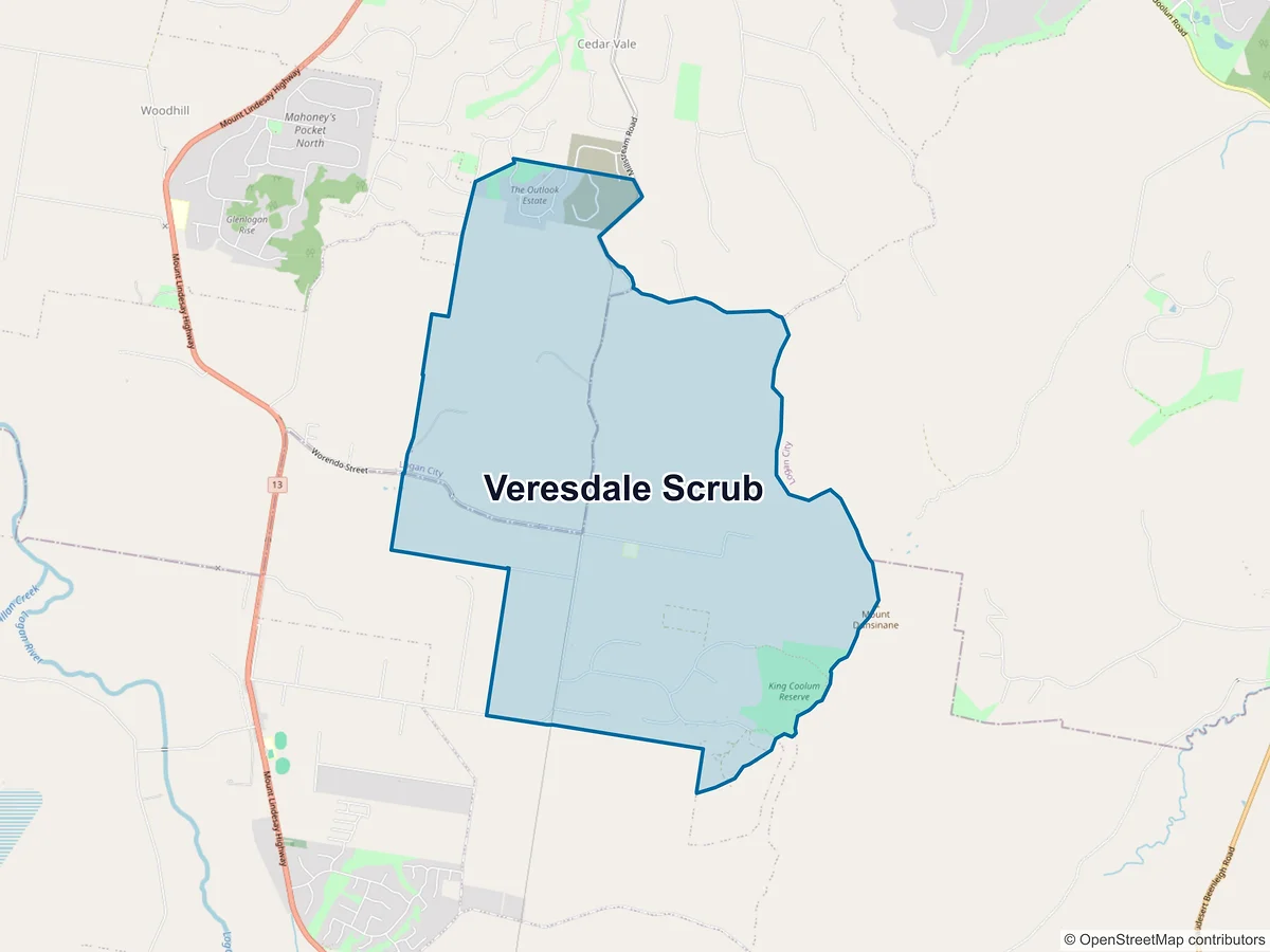 Map of Veresdale Scrub, QLD, Australia