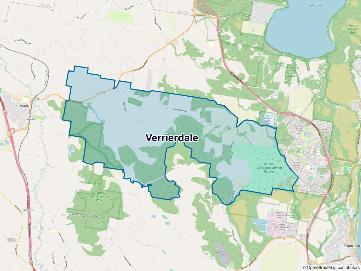 Map of Verrierdale, QLD, Australia