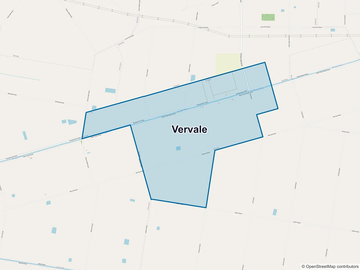 Map of Vervale, VIC, Australia