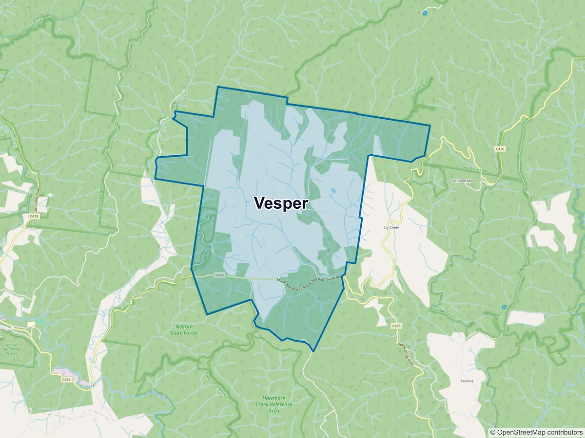 Map of Vesper, VIC, Australia