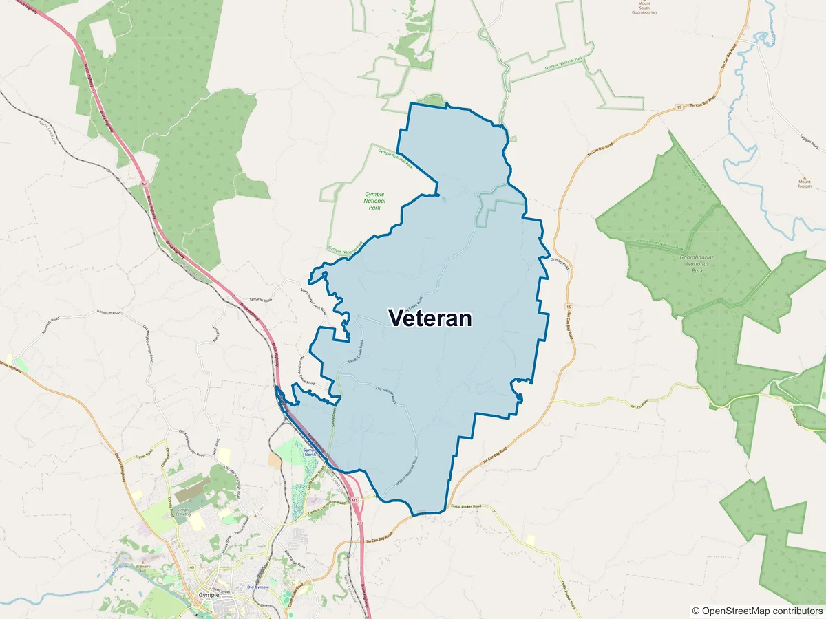Map of Veteran, QLD, Australia
