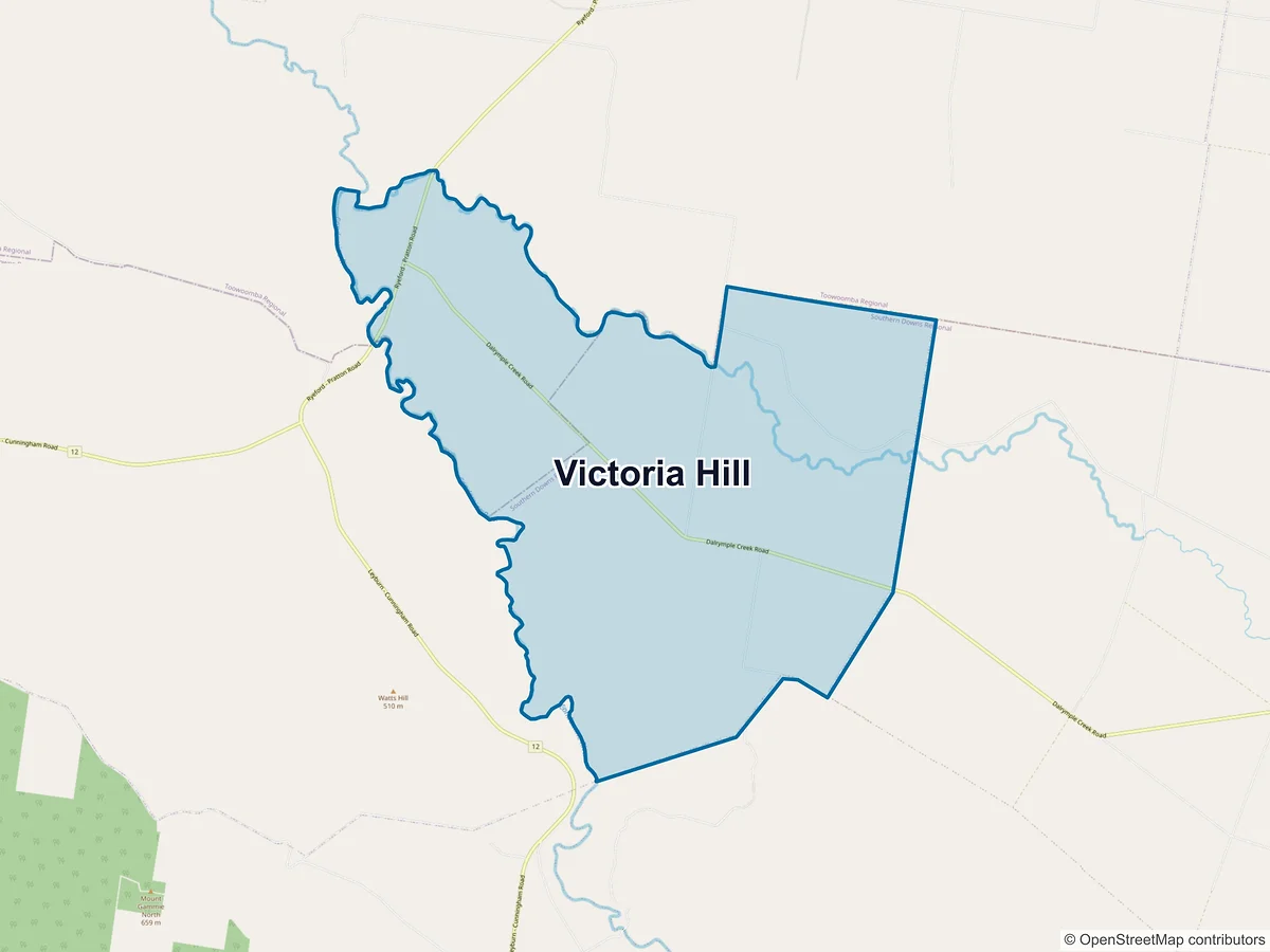 Map of Victoria Hill, QLD, Australia